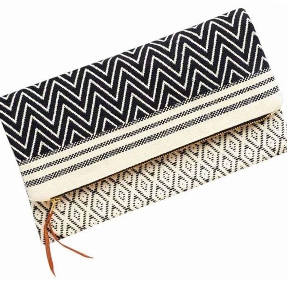 Tribe Alive Fold Over Patterned Boho Clutch